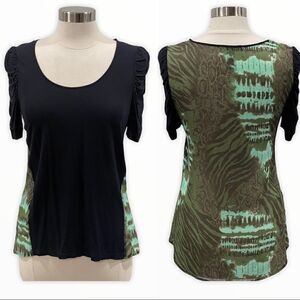 INC International Concepts Ruched Half Sleeves Top